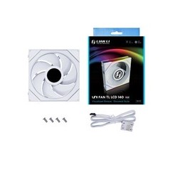 Lian Li UNI FAN TL LCD 140 Reverse Blade Fan 1-pack - High-Performance 140mm White Cooling Solution for Optimal Ventilation